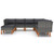  9 Piece Patio Lounge Set with Cushions Poly Rattan Gray A949-3059721