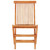  3 Piece Bistro Set with Gray Cushions Solid Teak Wood A949-3063241