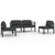  4 Piece Patio Lounge Set with Cushions Aluminum Anthracite A949-3107787