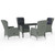  5 Piece Patio Dining Set Light Gray A949-3099645