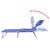  Folding Sun Lounger with Head Cushion Powder-coated Steel Blue A949-41481