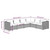  6 Piece Patio Lounge Set with Cushions Poly Rattan Black A949-3101713