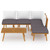  6 Piece Patio Lounge Set with Cushions Solid Acacia Wood A949-3087025