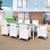  9 Piece Patio Dining Set Poly Rattan Cream White A949-42500