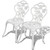  3 Piece Bistro Set Cast Aluminum White A949-42165