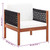  4 Piece Patio Lounge Set Solid Acacia Wood A949-46343