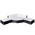  6 Piece Patio Lounge Set with Cushions Poly Rattan Black A949-42098