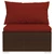  9 Piece Patio Lounge Set with Cushions Poly Rattan Brown A949-3102379
