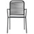  5 Piece Patio Dining Set Cotton Rope and Steel Black A949-48569