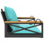  Swing Bench with Cushions Black 42.9"x24.4"x15.7" Poly Rattan A949-368160