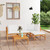  5 Piece Patio Lounge Set with Cream Cushions Solid Teak Wood A949-3087198