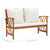  2 Piece Patio Lounge Set with Cushions Solid Acacia Wood A949-310273