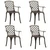  5 Piece Bistro Set Cast Aluminum Bronze A949-3070613