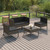  5 Piece Patio Lounge Set with Cushions Poly Rattan Gray A949-3094342