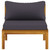  4-Seater Patio Sofa with Cushion Solid Acacia Wood A949-3086901