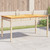  Patio Table Beige 55.1"x31.5"x29.5" Poly Rattan Acacia Wood A949-366278