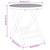  3 Piece Folding Bistro set with Cream White Cushions Bamboo A949-3208937