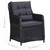 Patio Chairs 2 pcs with Cushions Poly Rattan Black A949-46548