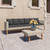  2 Piece Patio Lounge Set with Cushions Poly Rattan Beige A949-3059329