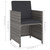  6 Piece Patio Dining Set with Cushions Poly Rattan Gray A949-43905
