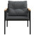  Patio Chairs with Cushions 2 pcs Black Steel A949-4009301