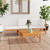  4 Piece Patio Lounge Set with Cream Cushions Solid Teak Wood A949-3087250