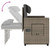  Reclining Patio Bench with Cushions Gray Poly Rattan A949-365819