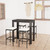  5 Piece Patio Bar Set with Cushions Poly Rattan Black A949-3064781