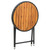  Tea Table Black 23.6" Poly Rattan and Solid Acacia Wood A949-316509