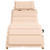  Sun Lounger with Cushion Beige Solid Wood Acacia A949-367635