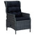 9 Piece Patio Dining Set with Cushions Poly Rattan Dark Gray A949-3060157