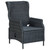  9 Piece Patio Dining Set with Cushions Poly Rattan Dark Gray A949-3060157