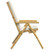  4 Piece Folding Patio Reclining Chairs with Cream White Cushions Bamboo A949-3208927