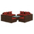  9 Piece Patio Lounge Set with Cushions Poly Rattan Brown A949-3101547