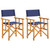  Director's Chairs 2 pcs Solid Acacia Wood Blue A949-45948