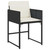  7 Piece Patio Dining Set with Cushions Black Poly Rattan A949-3278033