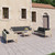  5 Piece Patio Lounge Set with Cushions Poly Rattan Beige A949-3059327