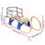  Foldable Sledge with Backrest 43.3" Plywood A949-93700