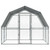  Dog Cage with Roof and Door Silver Galvanized Steel A949-3294909
