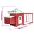  Chicken Coop with Nest Box Red 74.8"x28.3"x40.2" Solid Firwood A949-170983
