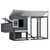  Outdoor Chicken Cage Hen House with 1 Egg Cage Gray Wood A949-170846
