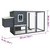  Outdoor Chicken Cage Hen House with 1 Egg Cage Gray Wood A949-170846