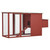  Outdoor Chicken Cage Hen House with 1 Egg Cage Red Wood A949-170848