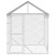  Outdoor Dog Kennel with Roof Silver 6.6'x6.6'x8.2'Galvanized Steel A949-153675