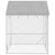  Outdoor Dog Kennel with Roof Silver 6.6'x6.6'x8.2'Galvanized Steel A949-153675