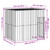  Dog House with Roof Light Gray 84.3"x60.2"x71.3" Galvanized Steel A949-172372