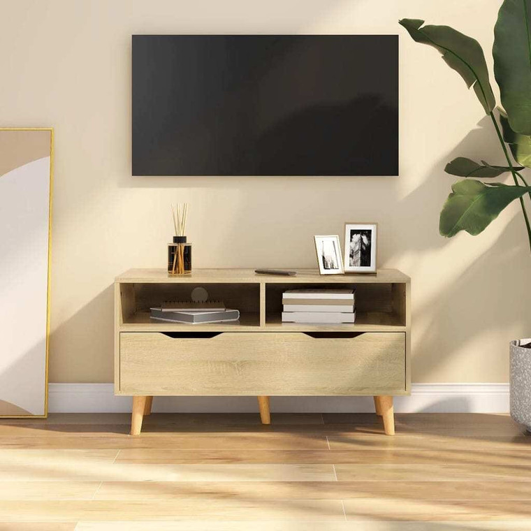  TV Stand Sonoma Oak 35.4"x15.7"x19.1" Engineered Wood A949-326780