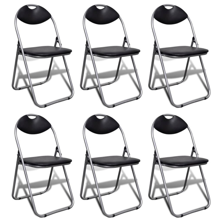 Folding Chairs 6 pcs Faux Leather A949-243711