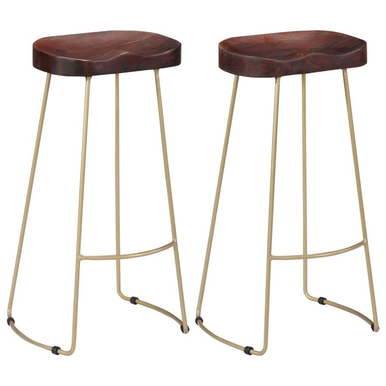  Gavin Bar Stools 2 pcs Solid Mango Wood A949-247835