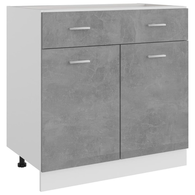  Drawer Bottom Cabinet Concrete Gray 31.5"x18.1"x32.1" Engineered Wood A949-801240